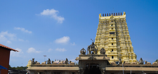 beautiful architectural view of Sri Arulmigu Ramanathaswamy Temple