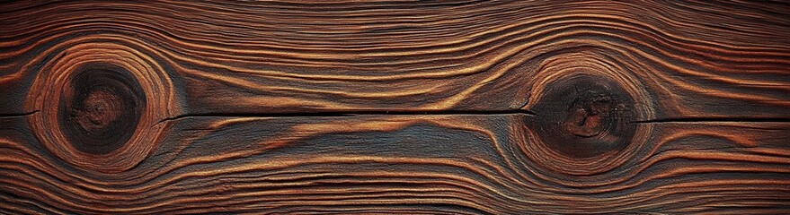 Detailed Close-Up of Richly Textured Wood Grain Showcasing Natural Patterns and Colors