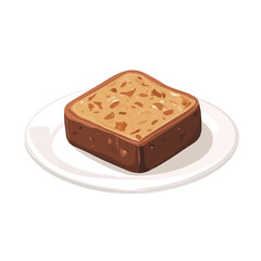 Minimalist flat illustration of Scrapple, featuring a clean design isolated on a white background.

