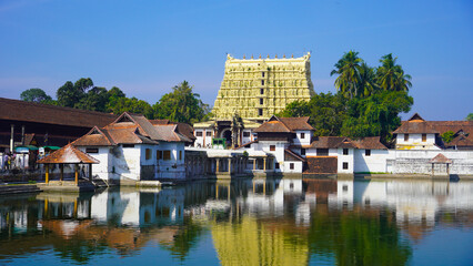 scenic view of Sree Padmanabhaswamy Temple in karela