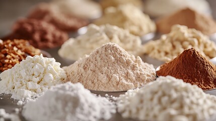 Variety of powdered food ingredients