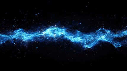 Obraz premium Ethereal Blue Energy Stream in Cosmic Space