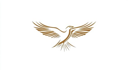 Obraz premium Dove in Flight, Symbolic Design