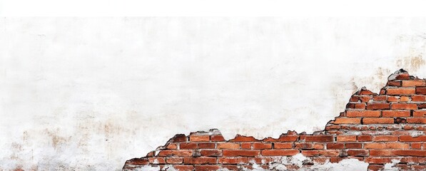 A Detailed Study of Eroded Brickwork Against a Brightly Lit Whitewashed Surface