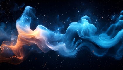 Abstract swirling colors, cosmic nebula