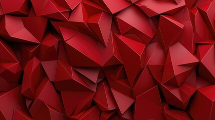 Obraz premium Abstract red polygon texture background