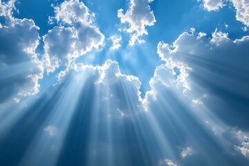 Radiant Sunlight Piercing Through Clouds