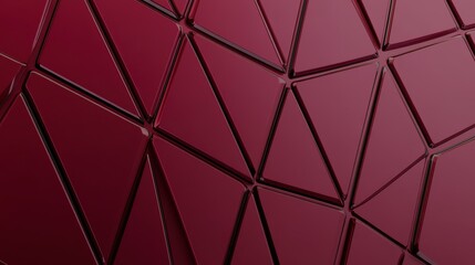 Deep Maroon Geometric Triangles: A Modern Architectural Design