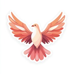 Fototapeta premium Flying Dove Illustration (1)