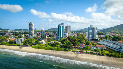 Buildings in the city of Penha, on the coast of Santa Catarina state, in southern Brazil, South America.default