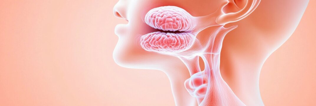 Diagram illustrating salivary gland enlargement in epidemic parotitis