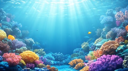 Obraz premium Underwater coral reef vibrant scene