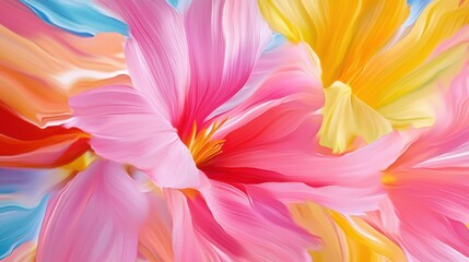 Fototapeta premium Vibrant wildflowers dance in the wind across a sunlit meadow in springtime beauty