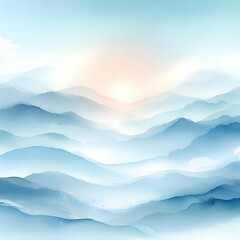 Obraz premium Blue mountains and clouds