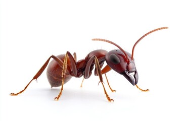 Close-up view of an antelope's face on a white background