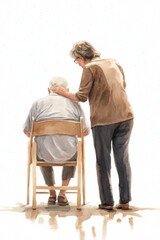 Emotional support during cognitive decline, highlighting the challenges of Alzheimers Disease
