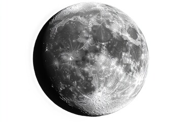 Fototapeta premium A black and white photograph of the moon's surface
