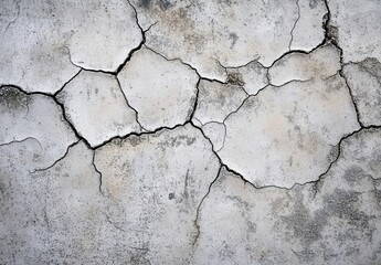Obraz premium A Close-Up of a Weathered Concrete Surface Showcasing Cracks and Textures in Detail