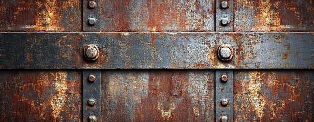 Rusty Metal Texture with Weathered Patina and Industrial Feel on Old Steel Surface