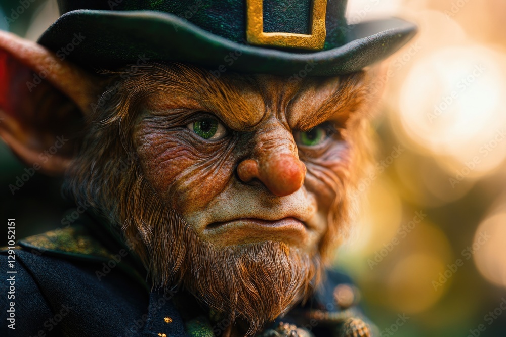 Poster close-up of a statue depicting a person wearing a hat, suitable for use in historical or cultural co