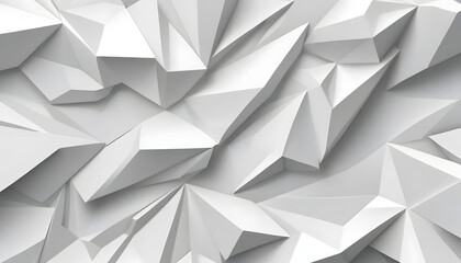 Obraz premium Modern geometric pattern in shades of white showcasing a three-dimensional design for interior decor