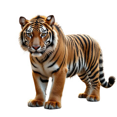 Fototapeta premium Tiger Standing with Transparent Background