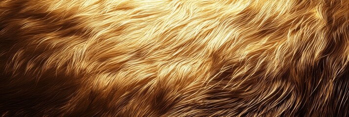 3d background minimalistic mockup with space for text, textured dog fur with a soft golden glow and shadows