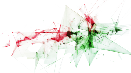 geometric grid fragmenting sharp angular isolated on transparent background