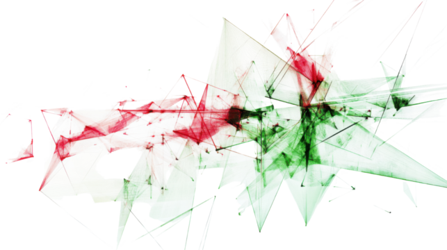geometric grid fragmenting sharp angular isolated on transparent background