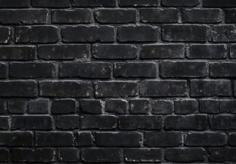 A Detailed and Dramatic View of a Dark Textured Brick Wall with Unique Patterns and Character