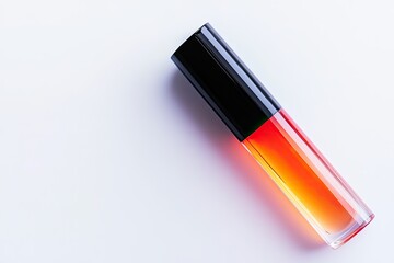 Lip Gloss Bottle on White Background
