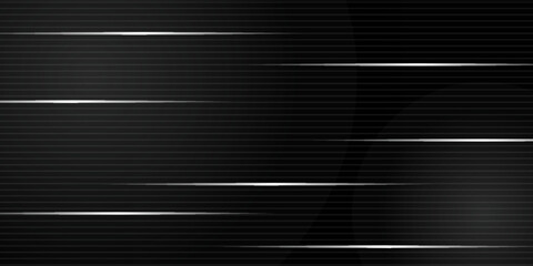 Abstract dark black color background overlapping layers decor white lines with copy space for text.