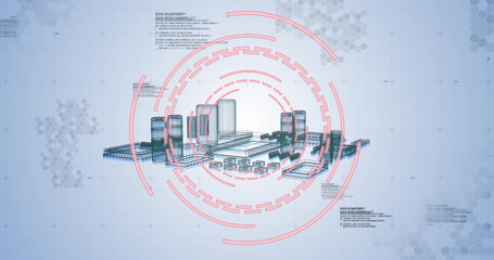 Image of data processing over scope scanning and processor