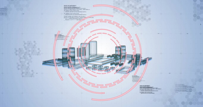 Image of data processing over scope scanning and processor