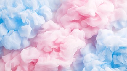 Fototapeta premium A pastel baby cloud texture background in soft pink and pale blue