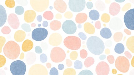 A pastel bubble-like abstract pattern with soft rounded shapes