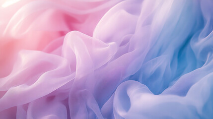 Obraz premium Soft pastel pink and blue fabric texture background image wave silk drape sheer light color ombre