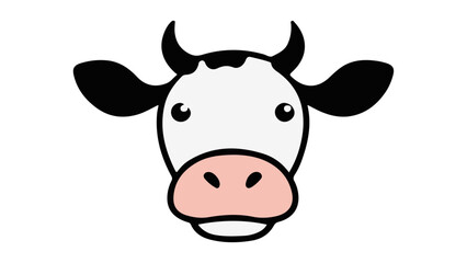 funny cow cartoon vector illustration
