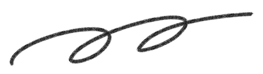 シンプル黒線　チョーク風　くるくる