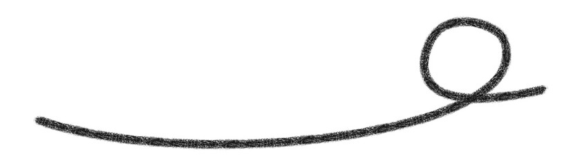 シンプル黒線　チョーク風　丸あり