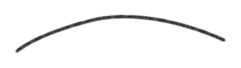 シンプル黒線　チョーク風　カーブ