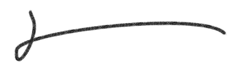 シンプル黒線　チョーク風　くるん