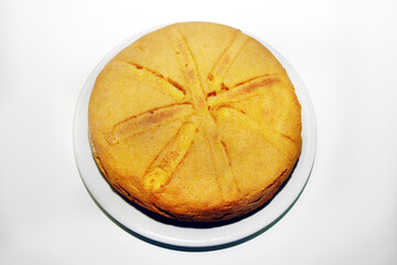 Pizza con foje cotta sulla cenere or pizza with leaves cooked on the ashes is a typical food of Abruzzo near Fossacesia in Italy