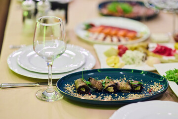 A table with various festive treats