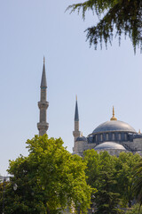 Sultanahmet or Blue Mosque view at daytime in the summer.
