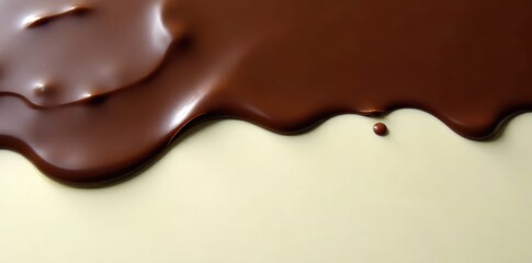Dark and white chocolate melting together, rich brown and white hues, recipe, blend, decadent