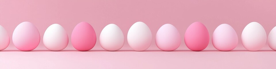 Fototapeta premium Easter Blush 3d background minimalistic mockup with space for text