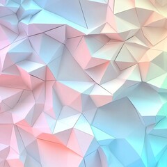 Fototapeta premium Abstract Geometric Low Poly Background in Soft Pastel Colors