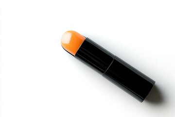 Orange Lipstick on White Background