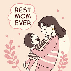 abstract floral background best mom ever